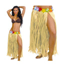 falda hawaiana de rafia color paja 75 cm complemento para look tropical o fiesta veraniega
