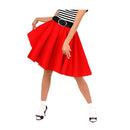 falda roja estilo rock and roll complemento para look años 50 en fiestas temáticas