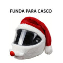funda para casco de moto de papá noel para navidad