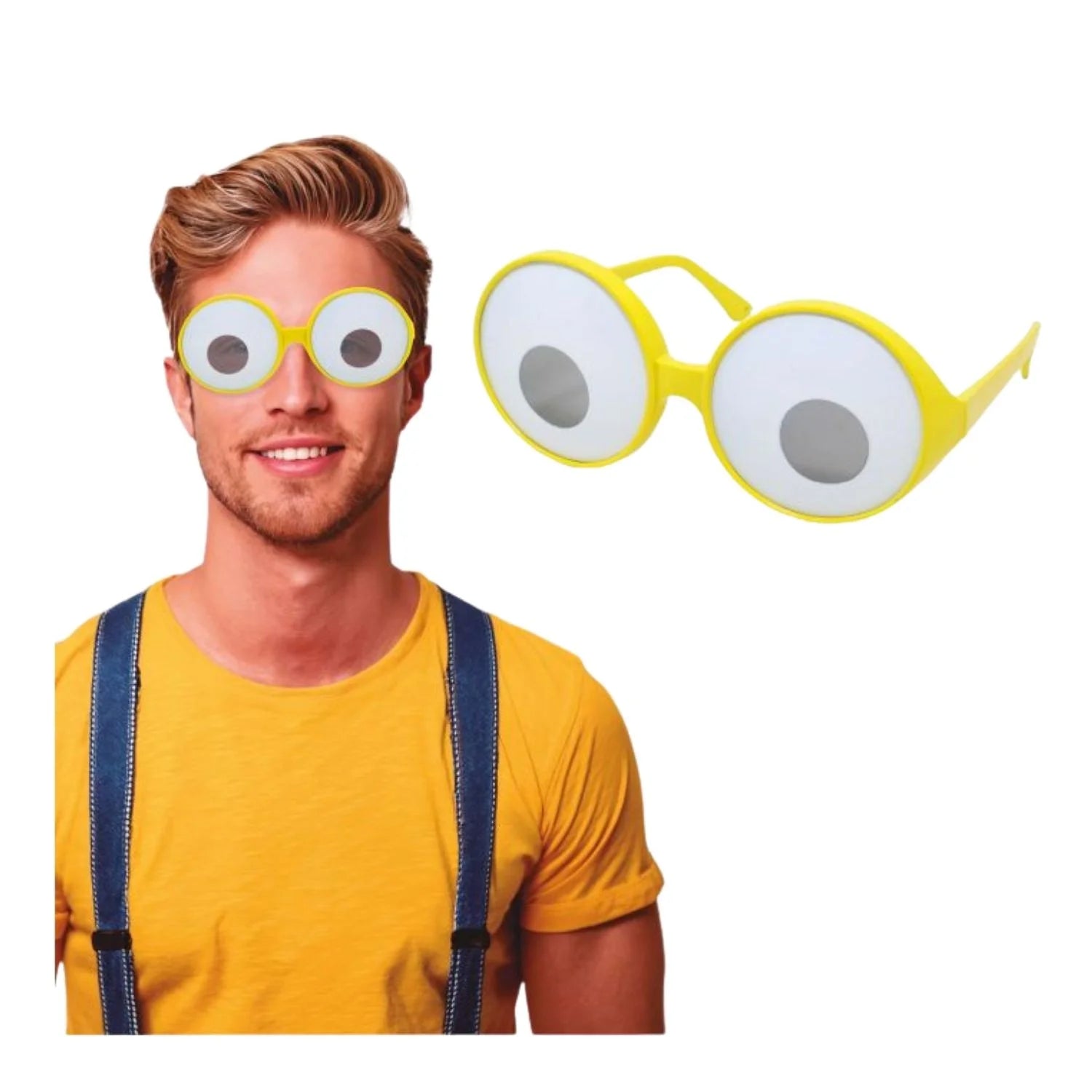 Gafas ojos saltones accesorio divertido para completar look humorístico en fiestas temáticas