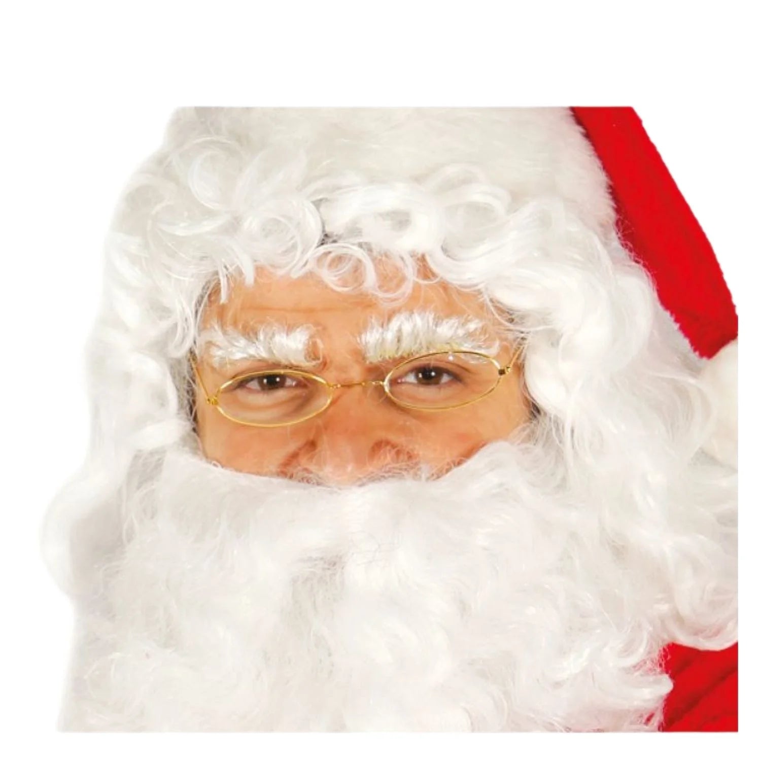 gafas ovaladas metalizadas con cristal accesorio clásico para outfit navidad o personajes tradicionales