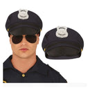 Gorra de policía azul para adulto complemento de agente para fiestas