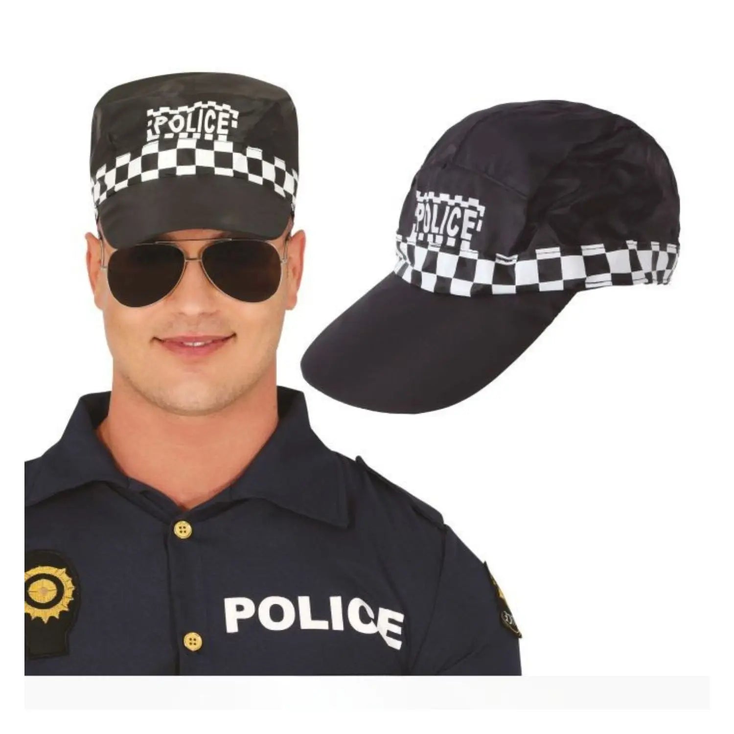 Gorra de policía para adulto complemento para caracterización policial