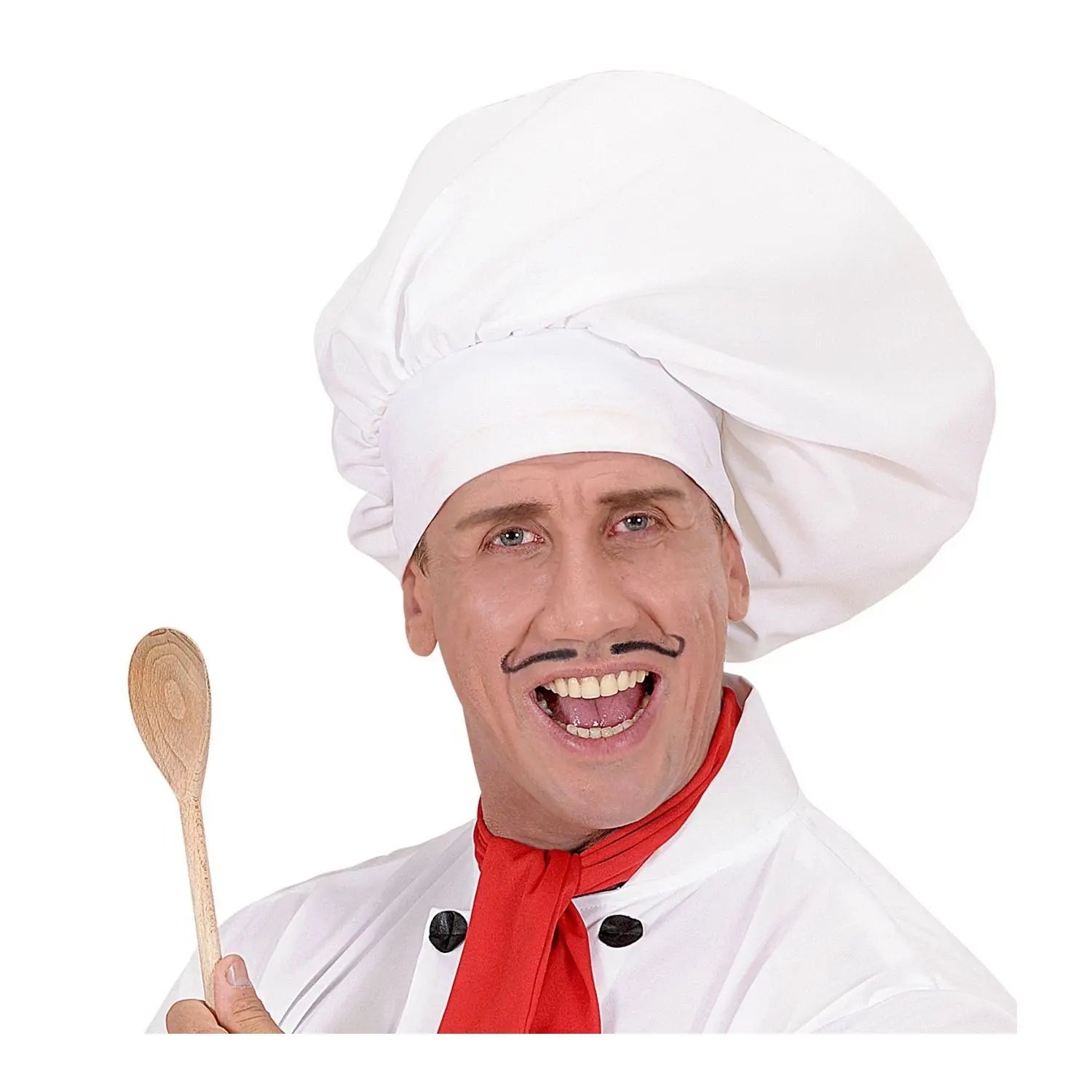 gorro cocinero blanco complemento para look de chef o cocina profesional