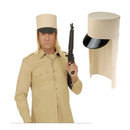 gorro legionario beige complemento para look militar o de desierto con visera y protección trasera