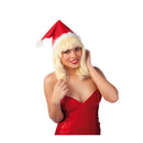 gorro de mamá noel en vinilo brillante para completar look navideño adulto