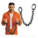 Grilletes medievales con cadena accesorio para disfraz de prisionero