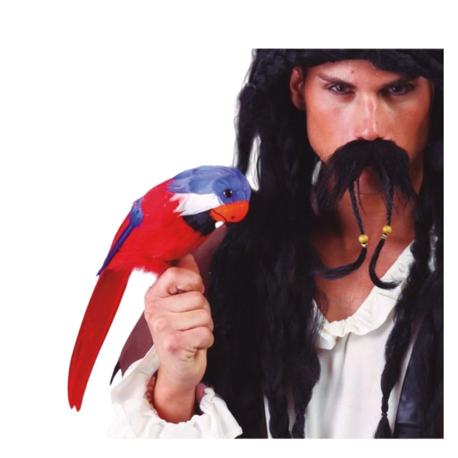 Loro pirata 35 cm accesorio marinero para completar look de corsario en fiestas temáticas
