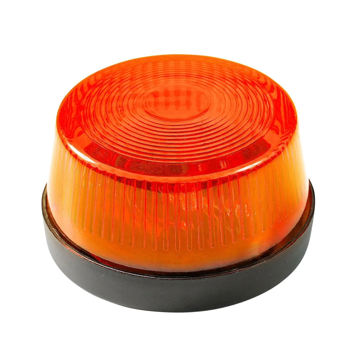 Luz de emergencia intermitente naranja con sonido de sirena