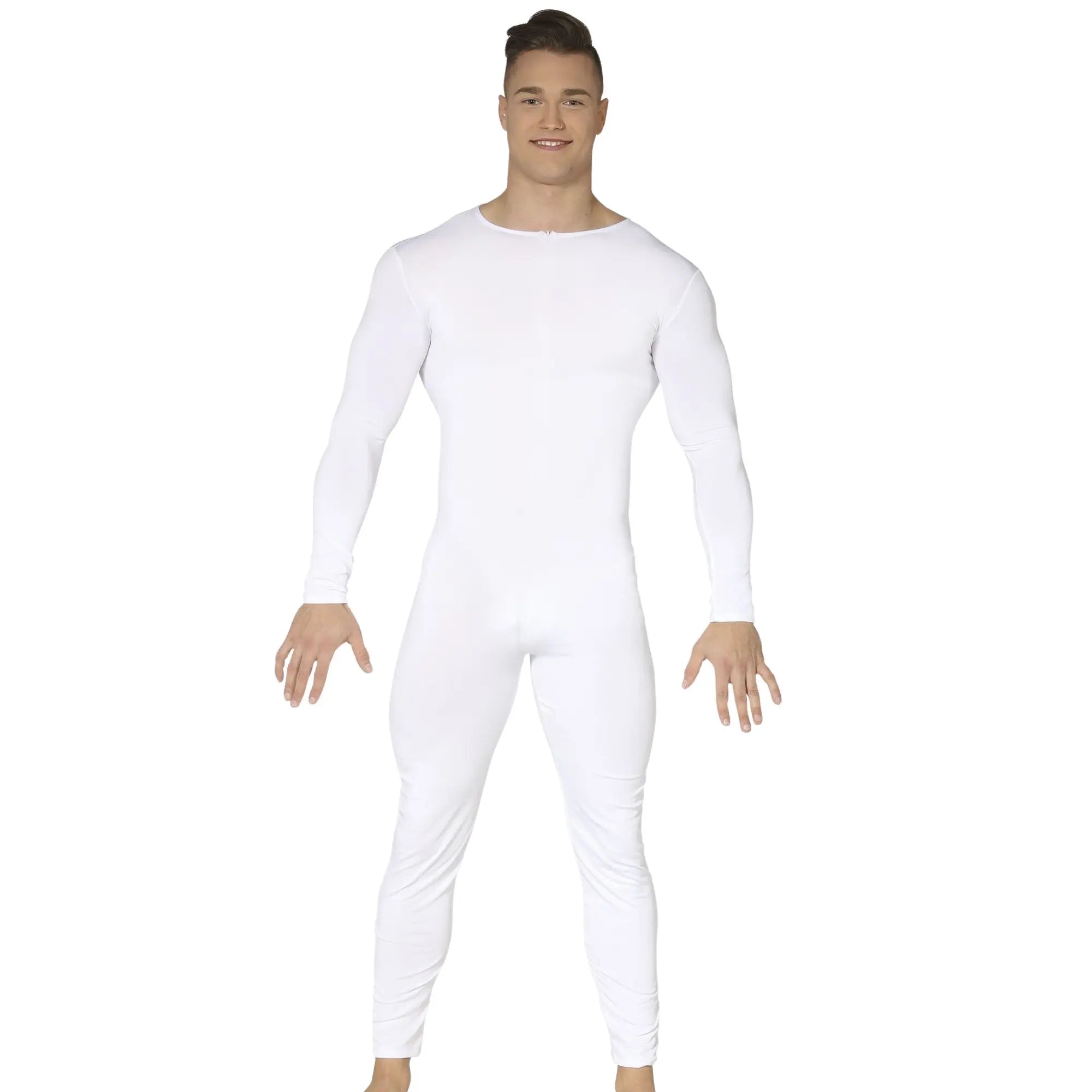 Disfraz de maillot blanco para adulto cómodo y versátil ideal para Carnaval y actuaciones