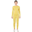 Disfraz maillot amarillo para mujer con camiseta y pantalón de spandex ideal para Carnaval y actuaciones