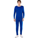 Maillot azul para hombre con camiseta y pantalón de spandex ideal para Carnaval y actuaciones