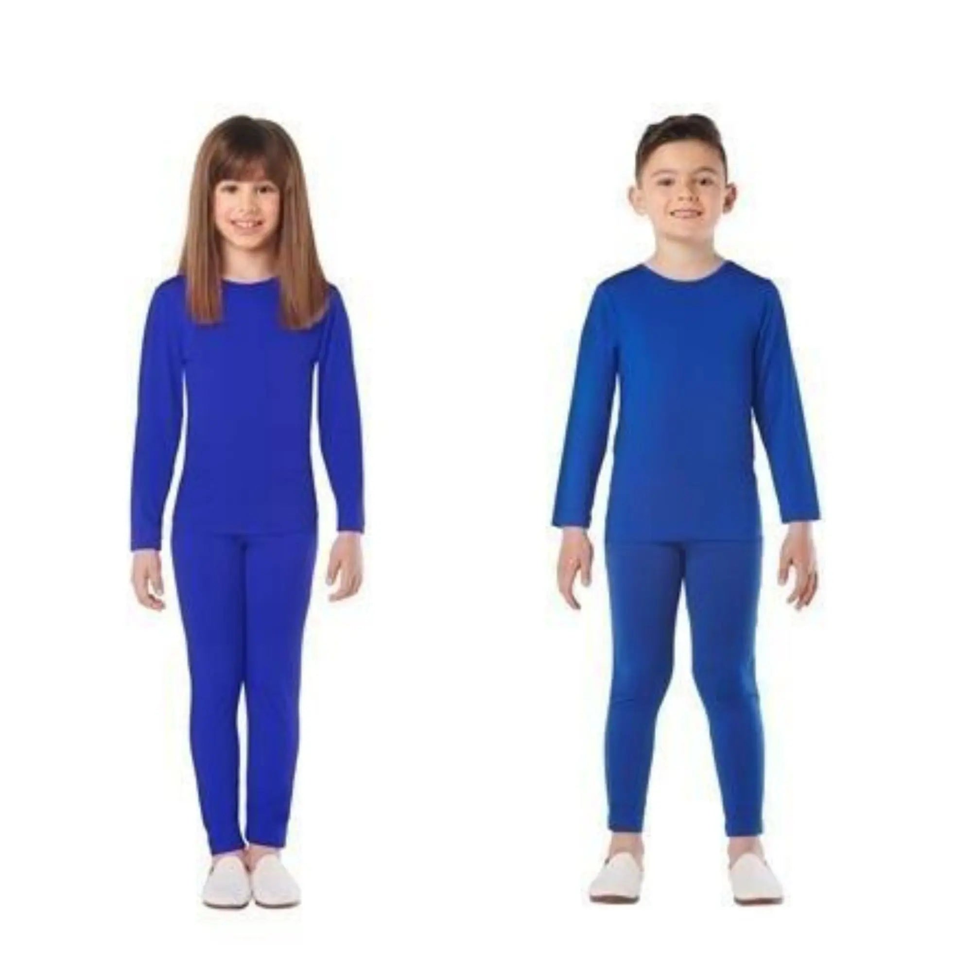 Maillot azul infantil con camiseta y pantalón de spandex para Carnaval y actuaciones escolares