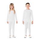 Maillot blanco infantil con camiseta y pantalón de spandex para teatro y Carnaval