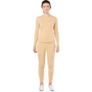 Maillot color carne para mujer con camiseta y pantalón de spandex ideal para teatro y disfraces