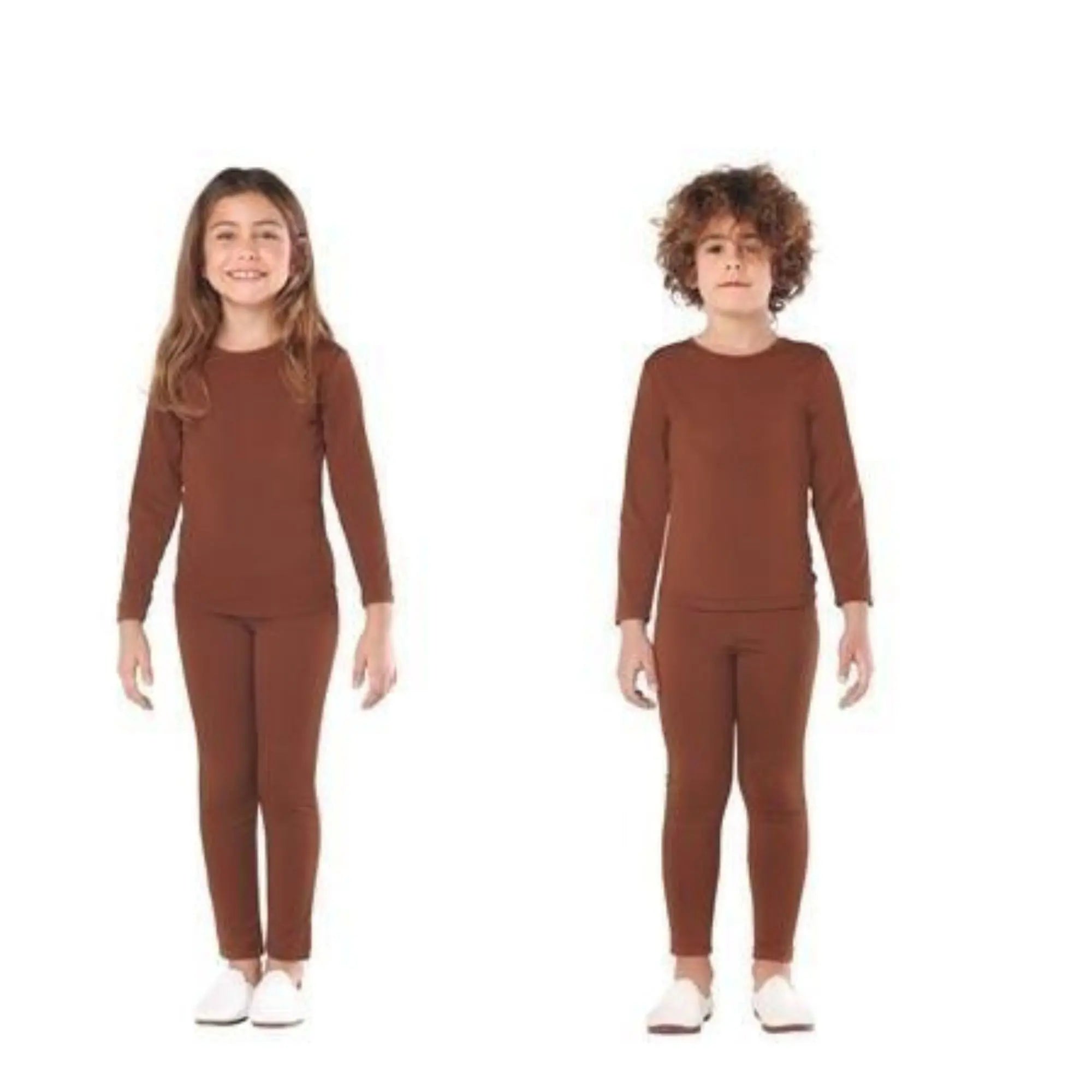 Disfraz maillot marrón infantil con camiseta y pantalón de spandex para teatro y Carnaval