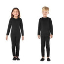 Maillot negro infantil con camiseta y pantalón de spandex para Carnaval y teatro