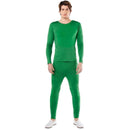 Disfraz maillot verde para hombre con camiseta y pantalón elástico ideal para teatro y Carnaval