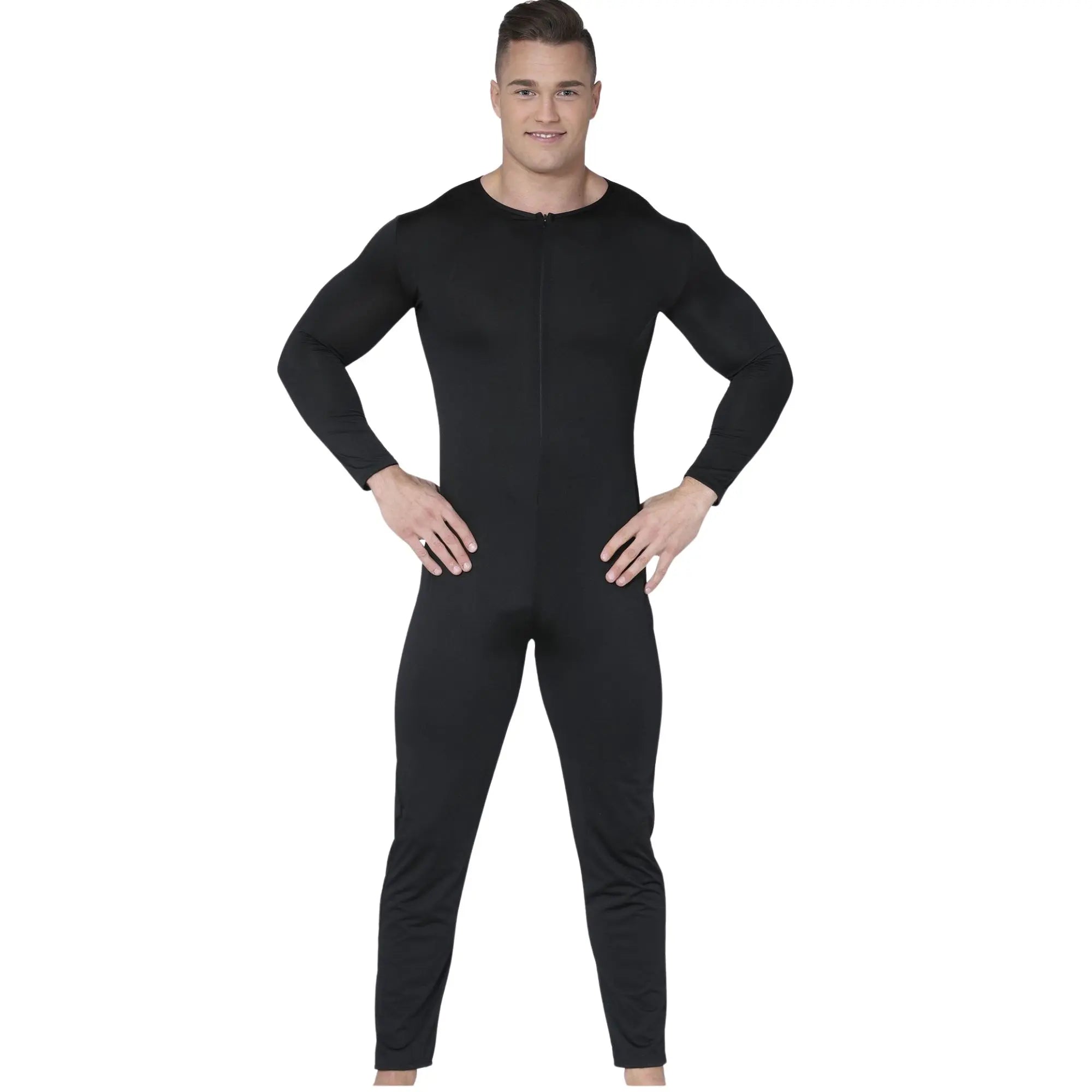 Disfraz de maillot negro para adulto cómodo y versátil ideal para Carnaval y actuaciones