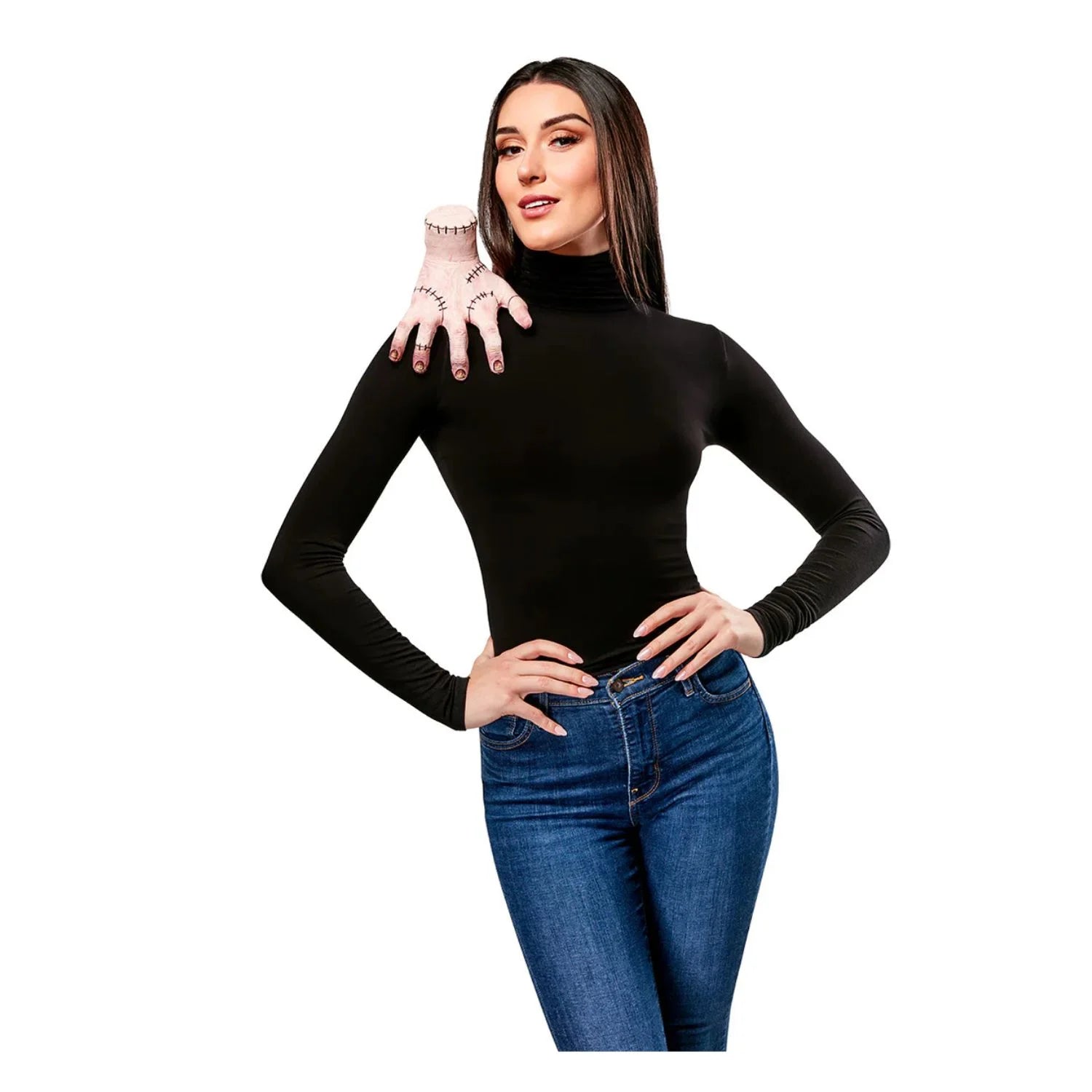 mano la cosa terror realista sobre hombro accesorio halloween
