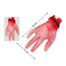 mano seccionada con dedo cortado para decoración de halloween terrorífica