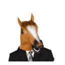 máscara de caballo con pelo en vinilo para disfraz divertido en fiestas temáticas