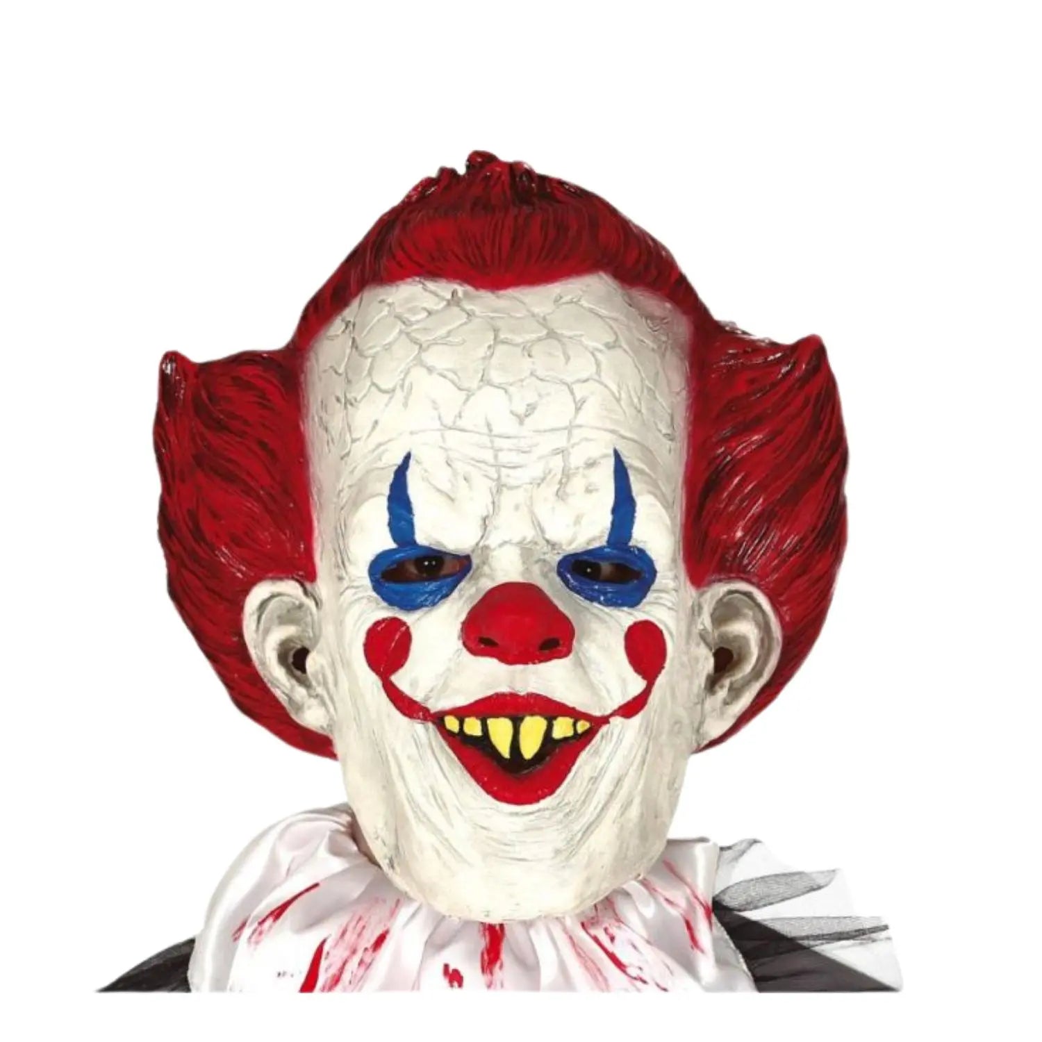 máscara de payaso asesino de látex para disfraz de terror en halloween