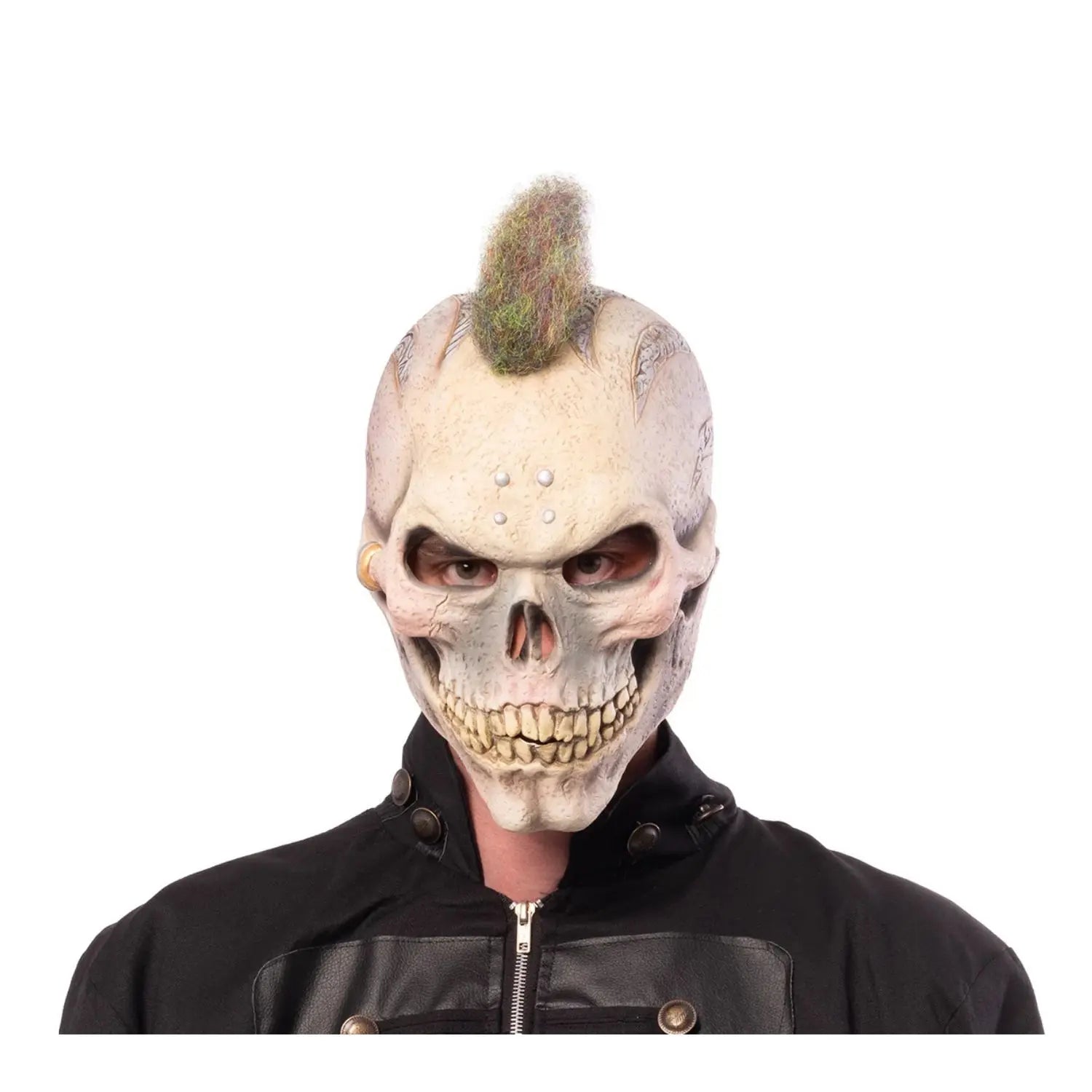 máscara skull punk de calavera para disfraz urbano o halloween