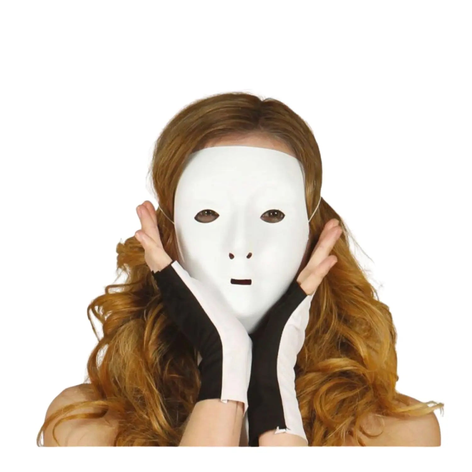 media careta blanca de pvc para decorar y personalizar disfraces creativos
