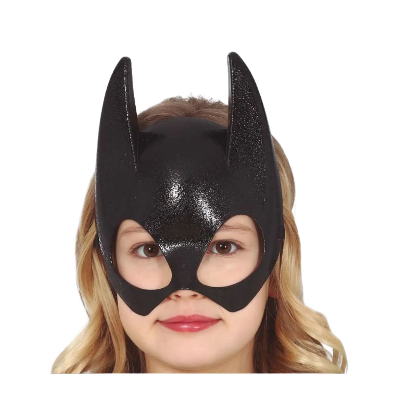 media máscara murciélago infantil negra de pvc para disfraz de halloween