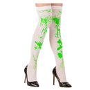 Medias manchas verdes tóxicas 70 DEN accesorio terror para completar look Halloween en fiestas temáticas