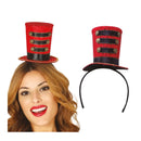 mini chistera roja estilo majorette para disfraz de espectáculo o fiesta