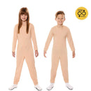 Niños con mono crema elástico infantil para disfraces y representaciones