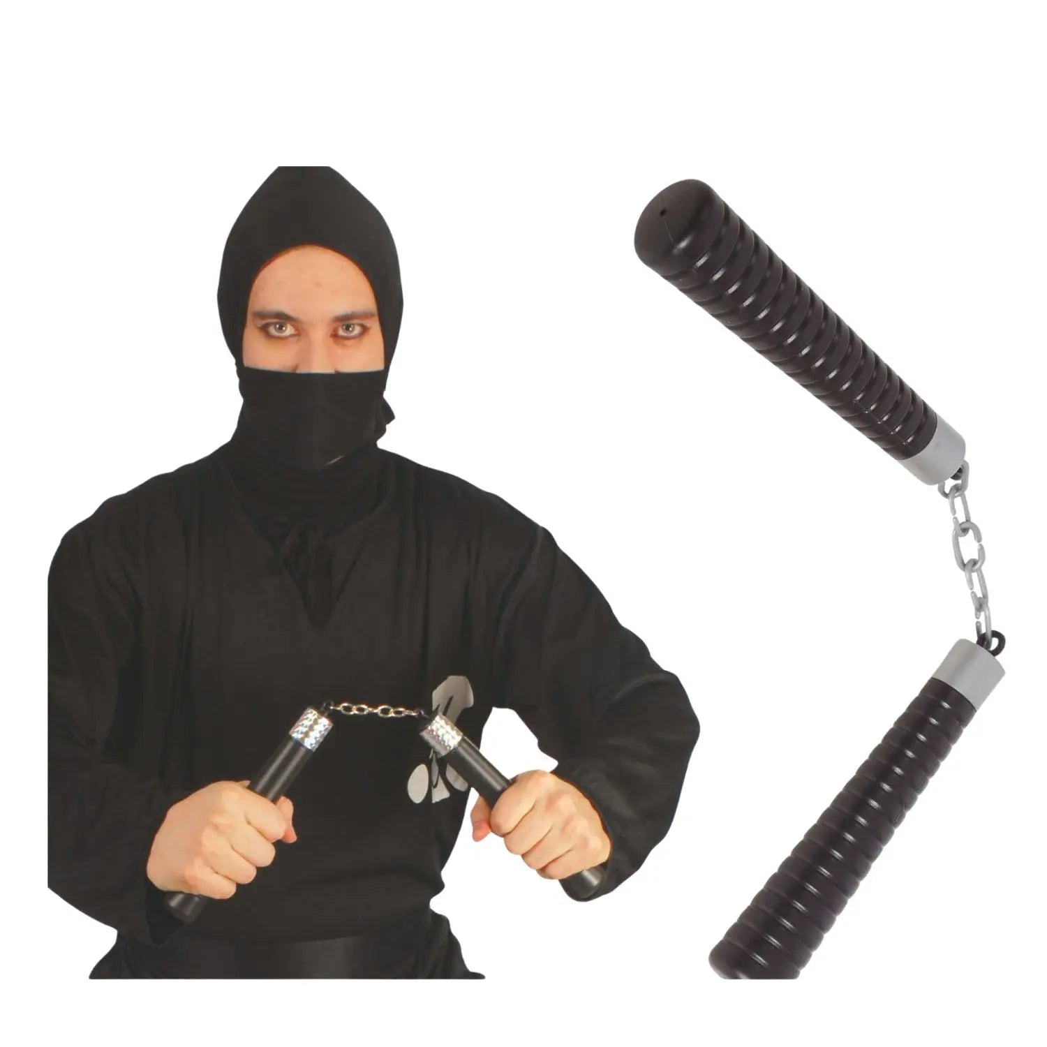 Nunchacos ninja de 18 cm accesorio para disfraz de ninja