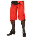 Pantalón Pirata rojo para disfraz medieval y corsario