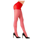 Panty raya blanca roja para disfraces de Carnaval y Halloween