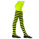 Panty a Rayas verdes y negras infantil para disfraz de Halloween y Carnaval