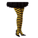 pantys a rayas negro y amarillo estilo abeja para look de fiesta temática