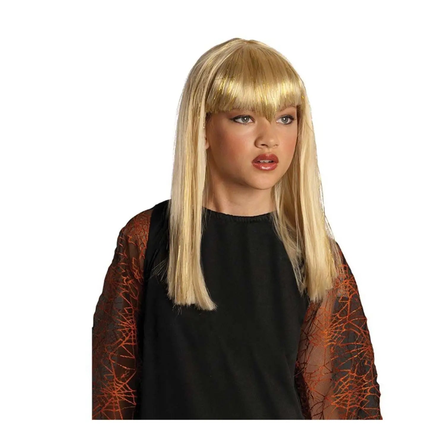 peluca rubia infantil con flequillo