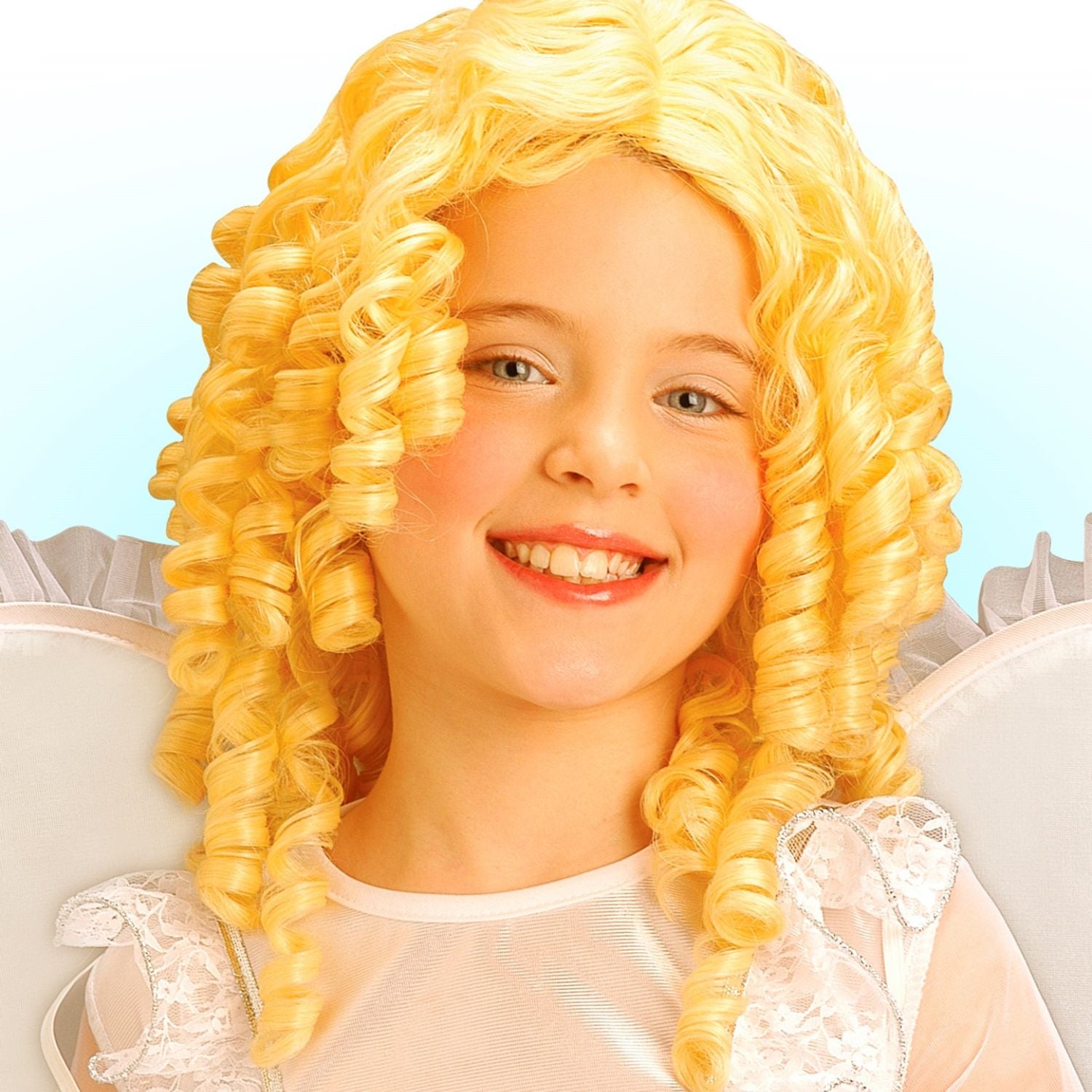 Peluca infantil estilo ángel para disfraz navideño 