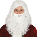 Peluca y barba blanca extra volumen para disfraz Noel 