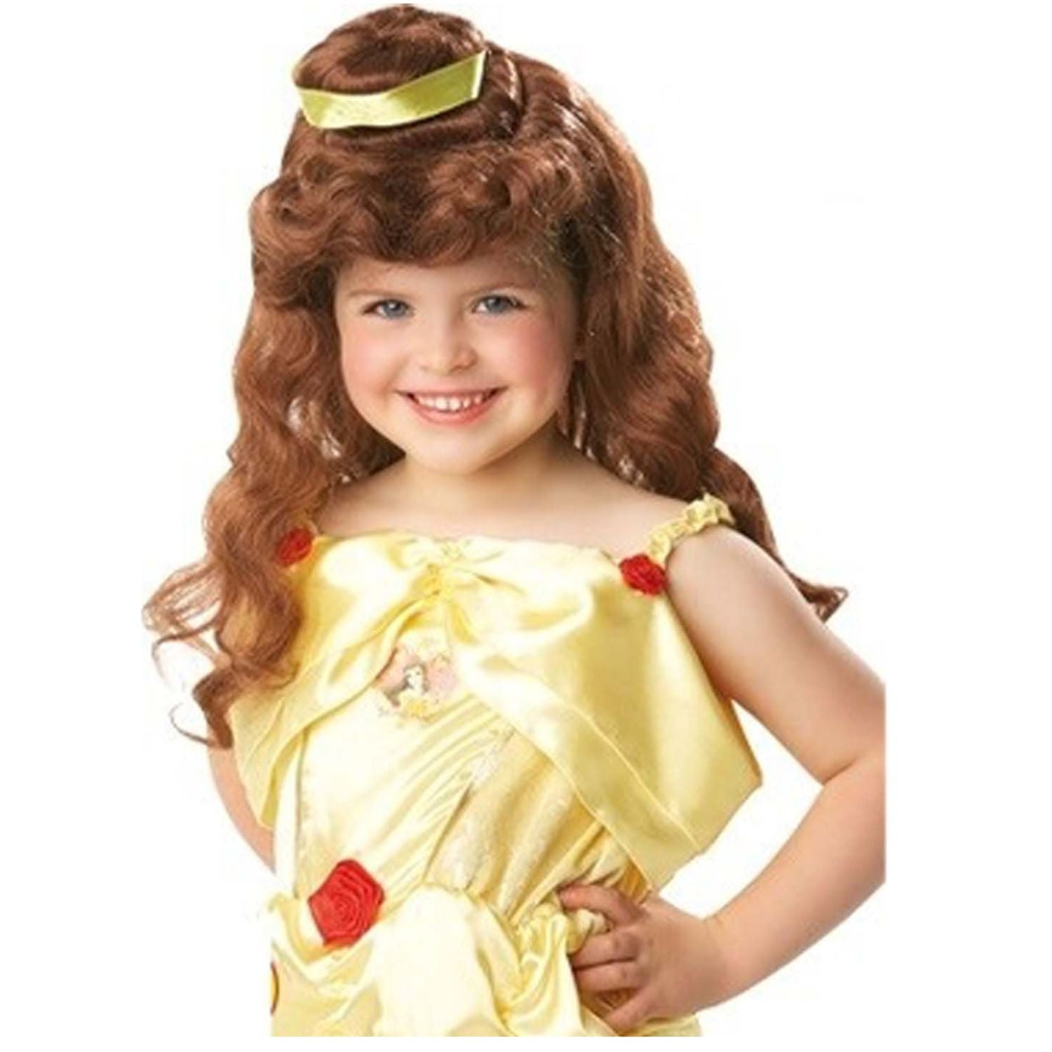 Peluca larga estilo princesa clásica para disfraz 
