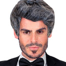 Peluca corta canosa para disfraz hombre mayor 