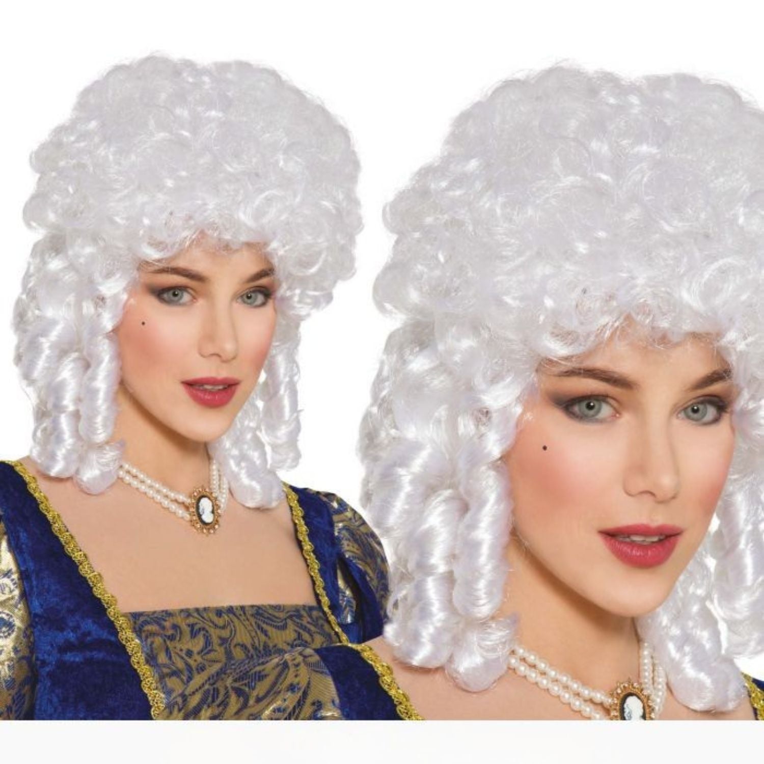 Peluca blanca estilo María Antonieta para disfraz de época