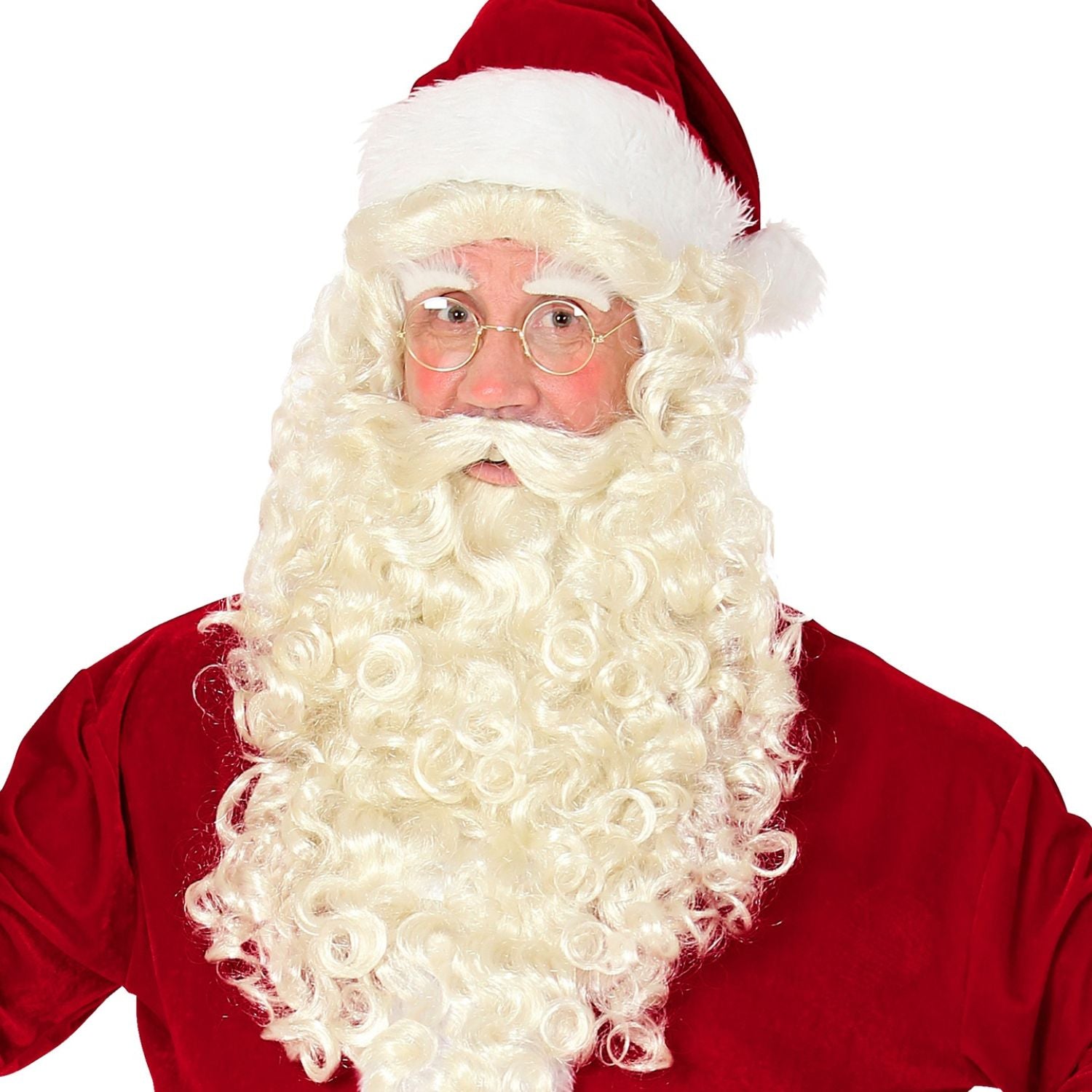 Peluca blanca extra volumen para disfraz Papá Noel 