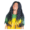 Peluca rasta negra con largas rastas para adulto