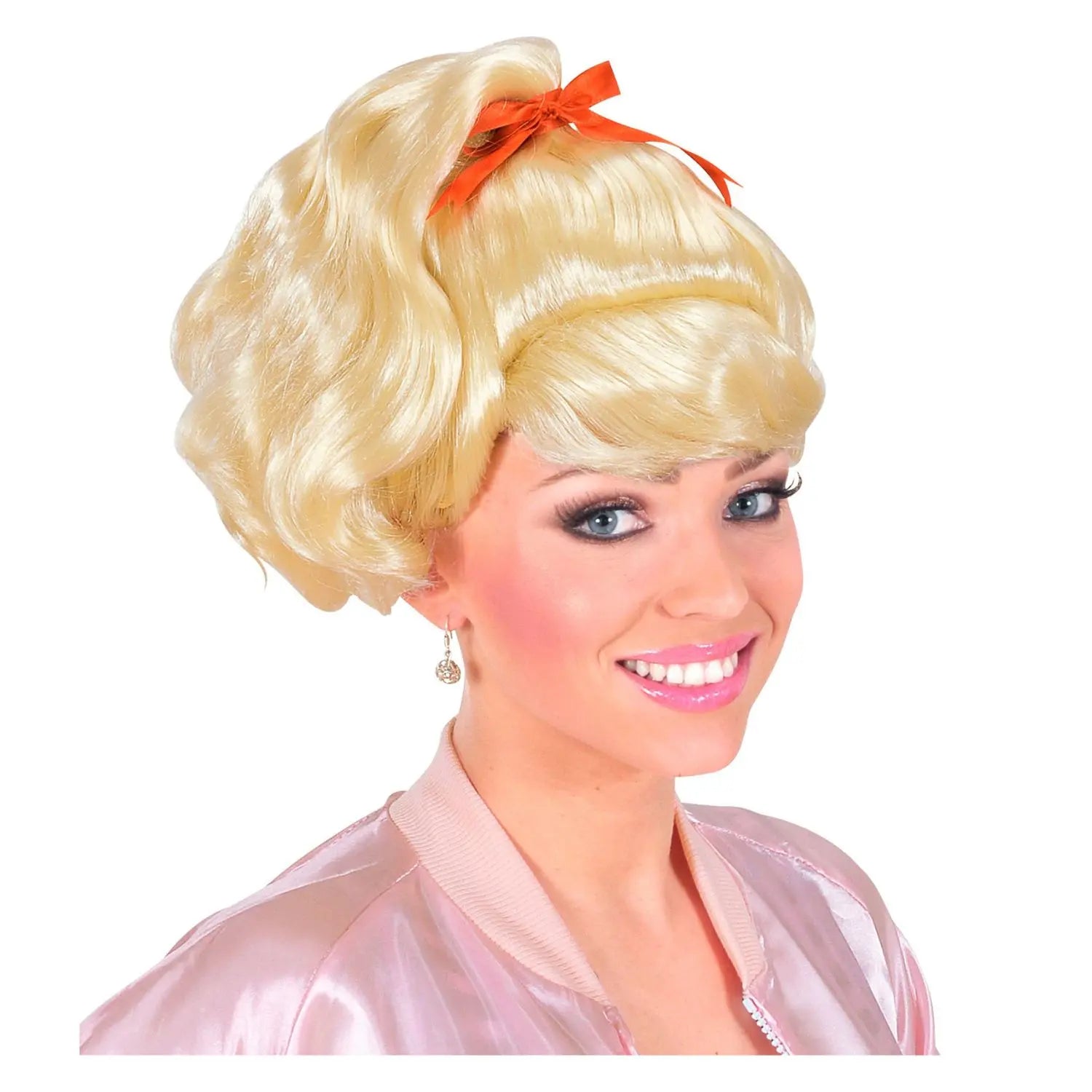 Peluca rubia estilo años 50 para disfraz retro 