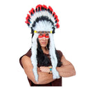 pennacho de indio gran jefe blanco complemento para look tribal o temático del oeste