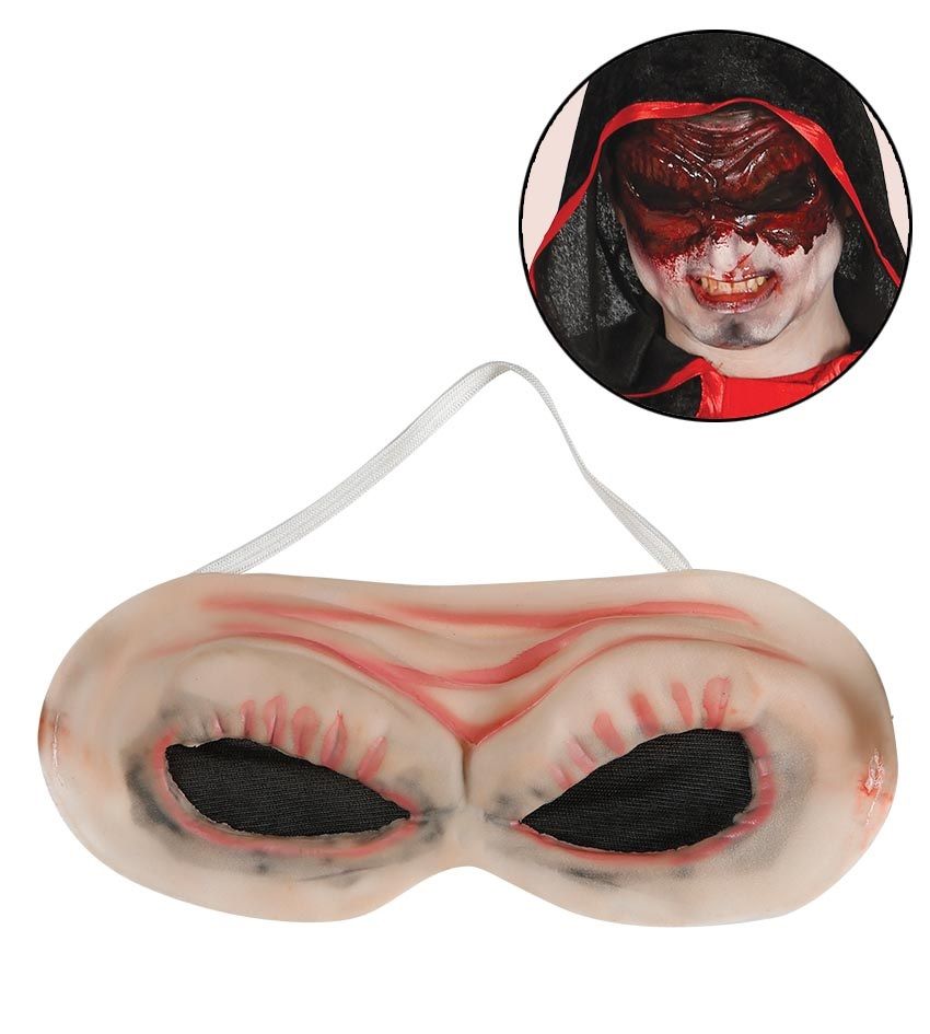 postizo facial mal de ojo efecto terror para caracterización Halloween