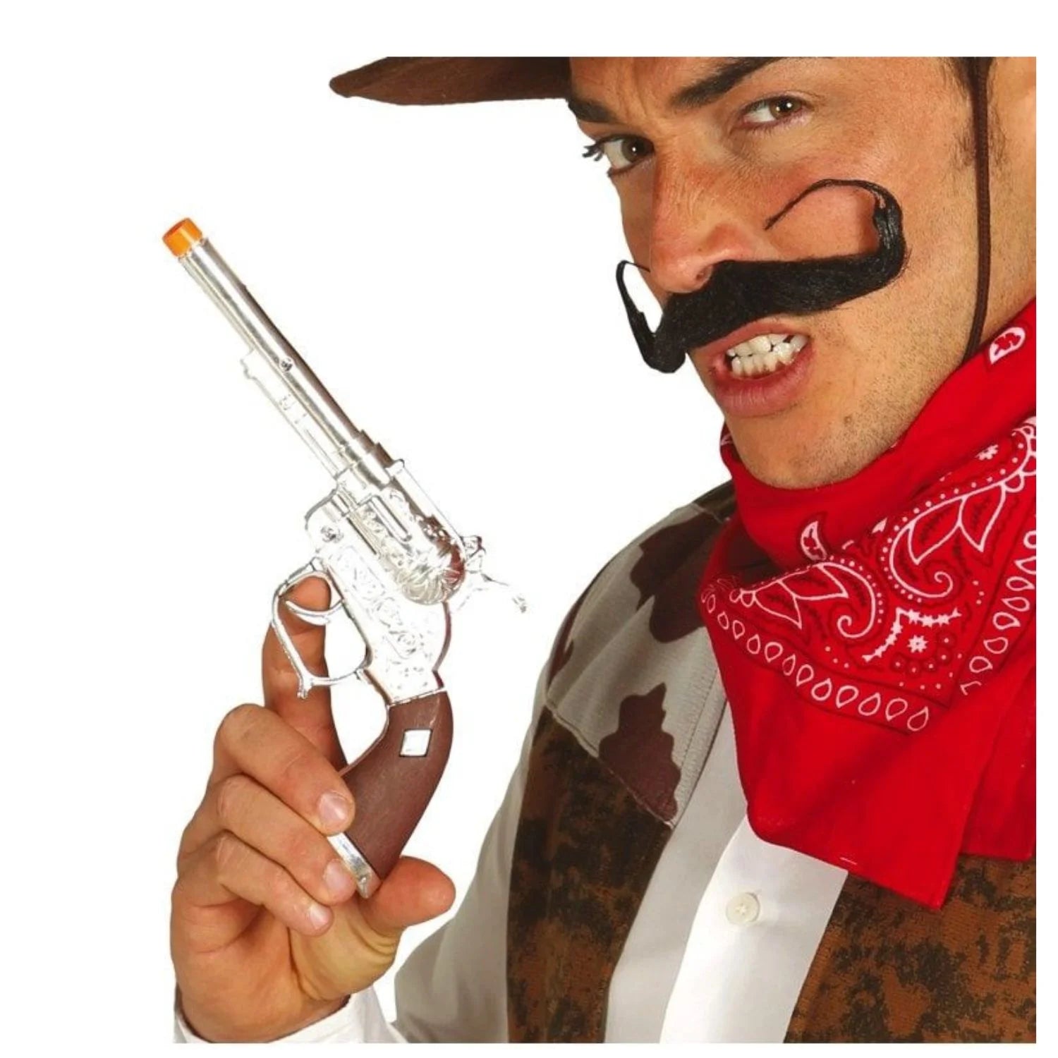 Revólver vaquero para disfraz de cowboy y sheriff del Lejano Oeste